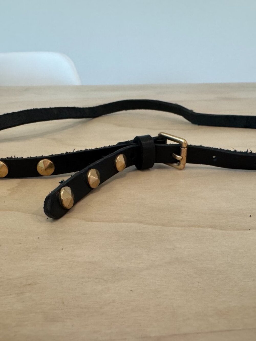 Black belt with gold studs